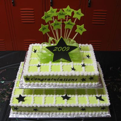 Graduation Cake With Stars