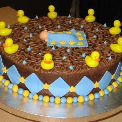 Little Ducks Baby Shower Cake