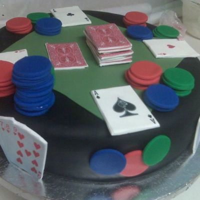 Father's Day Poker Cake