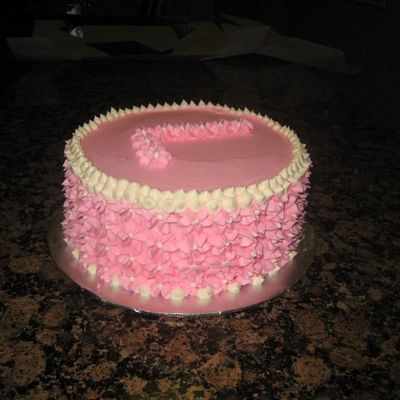 Pink Floral Birthday Cake