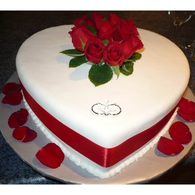 Heart Shaped Wedding Cake