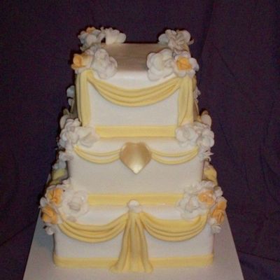 Square Wedding Cake