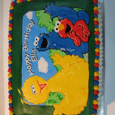 Sesame Street Big Bird, Cookie Monster And Elmo