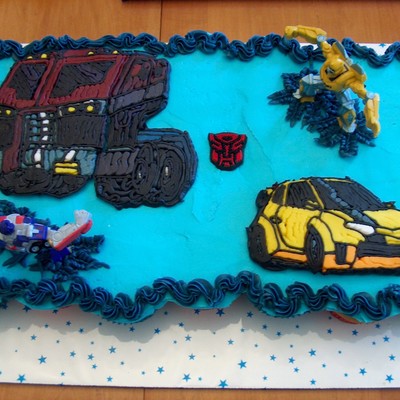 Transformer Cupcake Cake