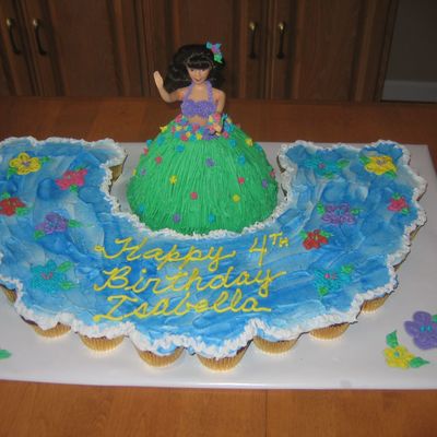 Hawaiin Luau Cupcake Cake