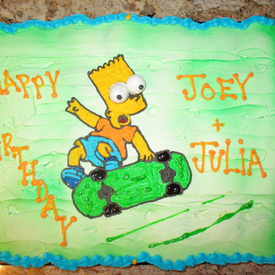 Bart Simpson Cupcake Cake