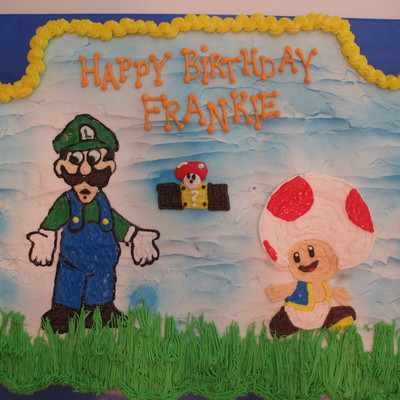 Luigi And Toad Mario Bros Cupcake Cake