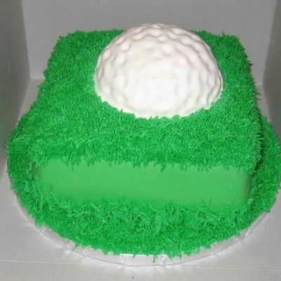 Square Golf Ball Cake