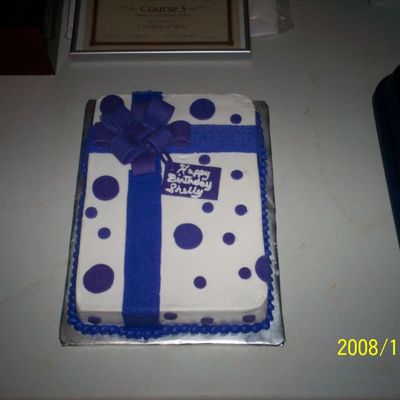 Purple Present Cake