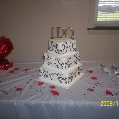 Black And White Wedding Cake