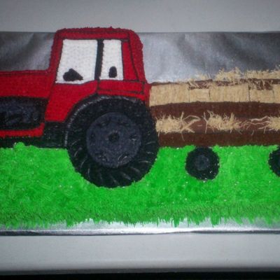 Tractor With Hay Wagon