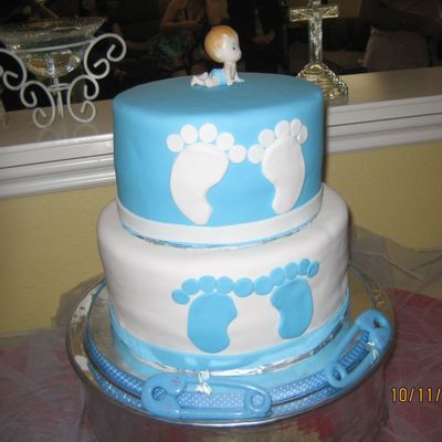 Blue Shower Cake