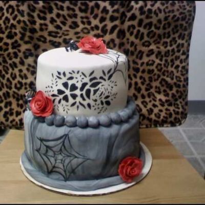 Elegant Spiderweb Cake
