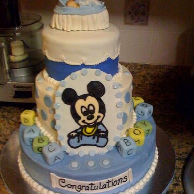 Baby Mickey- Baby Shower Cake