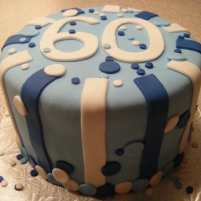 Blue Fun Birthday Cake