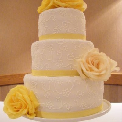 Yellow Wedding Cake
