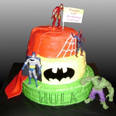 Super Heroes Cake