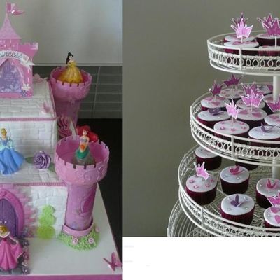 Princess Castle With Matching Cupcakes