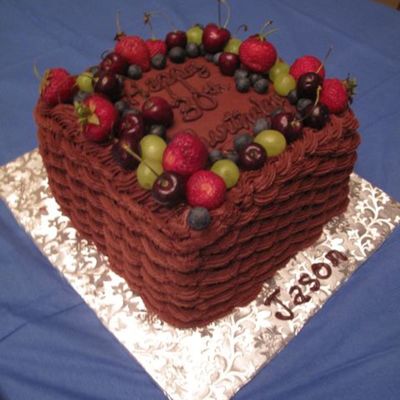 Chocolate Basketweave Cake