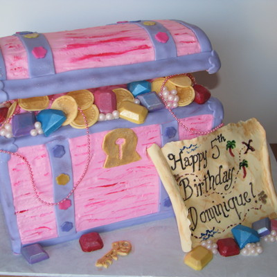 Pink Treasure Chest & Map