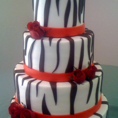Zebra Wedding Cake