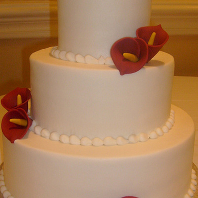 Off White Buttercream Wedding Cake