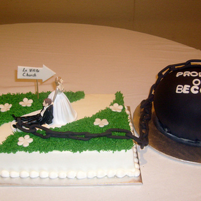 Ball And Chain Groom's Cake