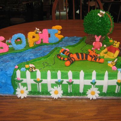 Pooh Birthday Cake