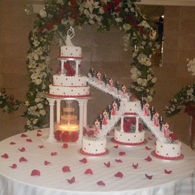 Red Wedding Cake