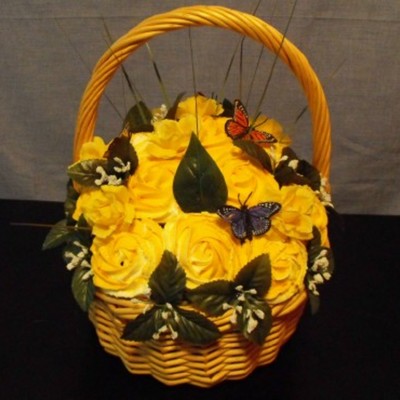 Cupcake Basket - Yellow