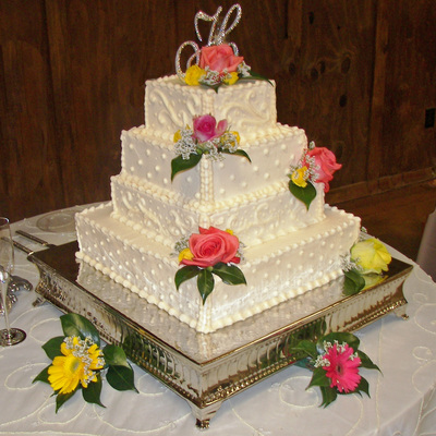 Square Wedding Cake