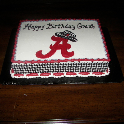 Alabama A With Hat Birthday Cake