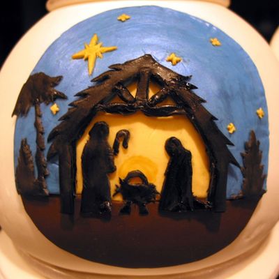 Close Up Of Nativity Teapot
