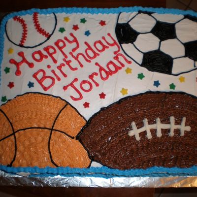 Sports Sheet Cake