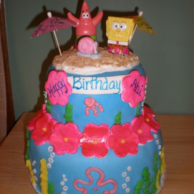 Spongebob Luau Cake