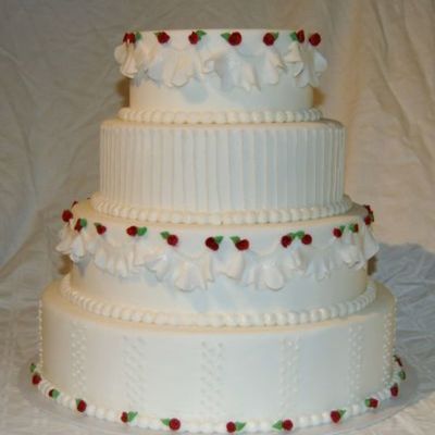 Classic White Wedding Cake