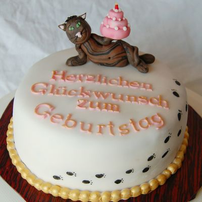 Cat Brings The Birthday Cake