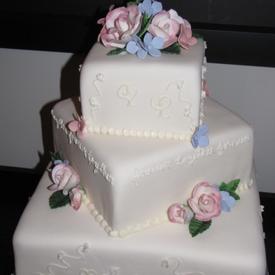 Square Wedding Cake
