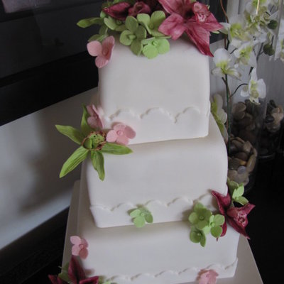 Square Weding Cake