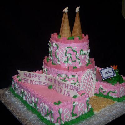 Pink Princess Castle Cake