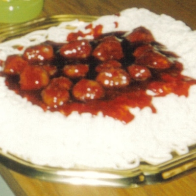 Spaghetti & Meatballs Cake