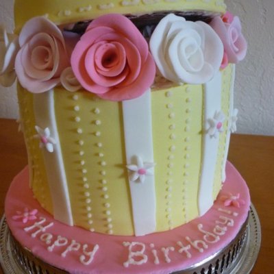 Hat Box Birthday Cake