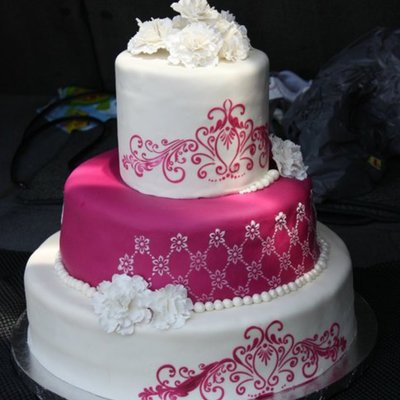 Fuchsia & Ivory Carnations