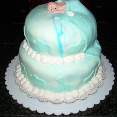 Baby Boy Blanket Tiered Cake
