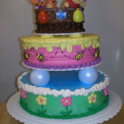 Pooh And Friends Shower Cake
