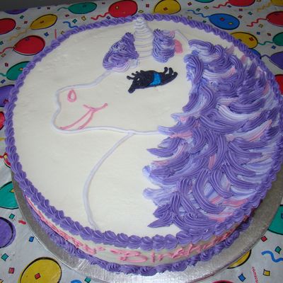 Emily's Purple Unicorn Cake