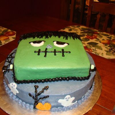 Halloween Frankenstein Cake