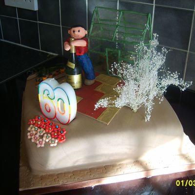 Garden Cake With Greenhouse