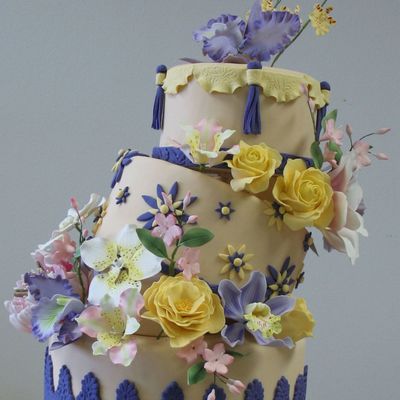 Vanilla Topsy Turvy Cake