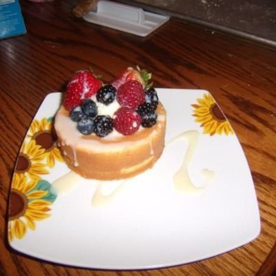 Berry Custard Cake